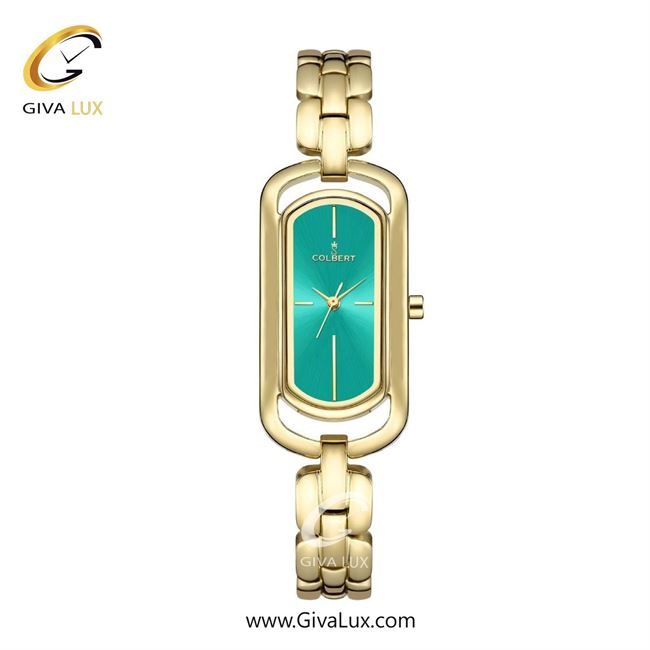ساعت مچی اورجینال زنانه کلبرت COLBERT طلایی | طلایی| سبزآبی| کد رفرنس 0281L