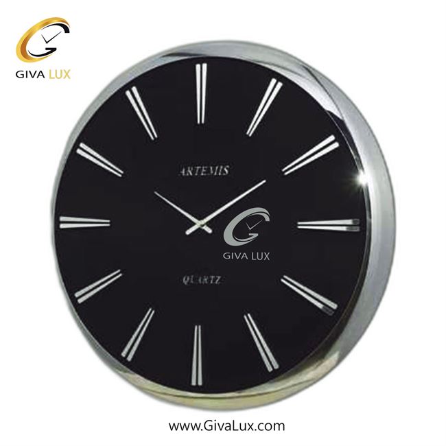 ساعت دیواری اورجینال آرتمیس آلیاژ فلزی نقره ای| کد رفرنس 2045B