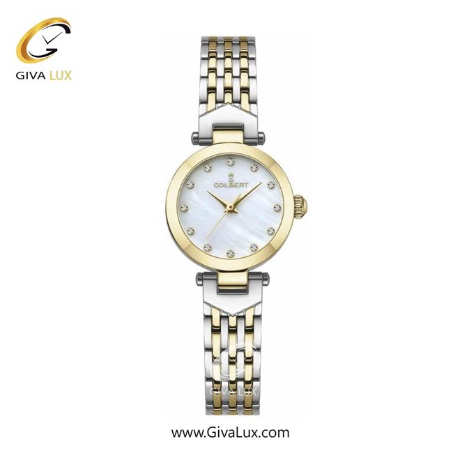 ساعت مچی اورجینال زنانه کلبرت COLBERT طلایی | طلایی-نقره ای| سفید صدفی| کد رفرنس 0282L
