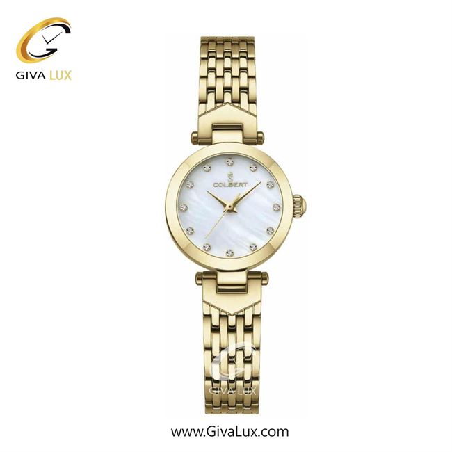 ساعت مچی اورجینال زنانه کلبرت COLBERT طلایی | طلایی| سفید صدفی| کد رفرنس 0282L