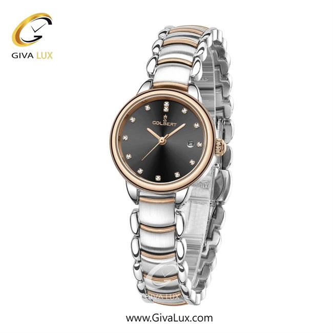 ساعت مچی اورجینال زنانه کلبرت COLBERT رزگلد | رزگلد-نقره ای| مشکی| کد رفرنس 0283L
