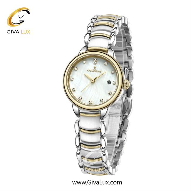 ساعت مچی اورجینال زنانه کلبرت COLBERT طلایی | نقره ای-طلایی| سفید صدفی| کد رفرنس 0283L