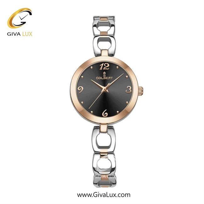 ساعت مچی اورجینال زنانه کلبرت COLBERT رزگلد | نقره ای-رزگلد| مشکی| کد رفرنس 0284L