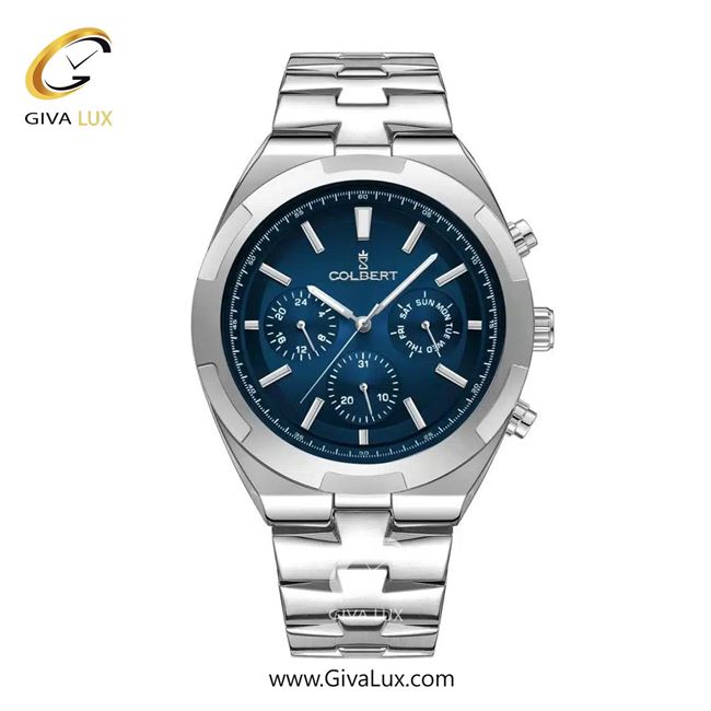 ساعت مچی اورجینال مردانه کلبرت COLBERT سه موتوره فول تایم نقره ای | نقره ای| سرمه ای| کد رفرنس 0285M