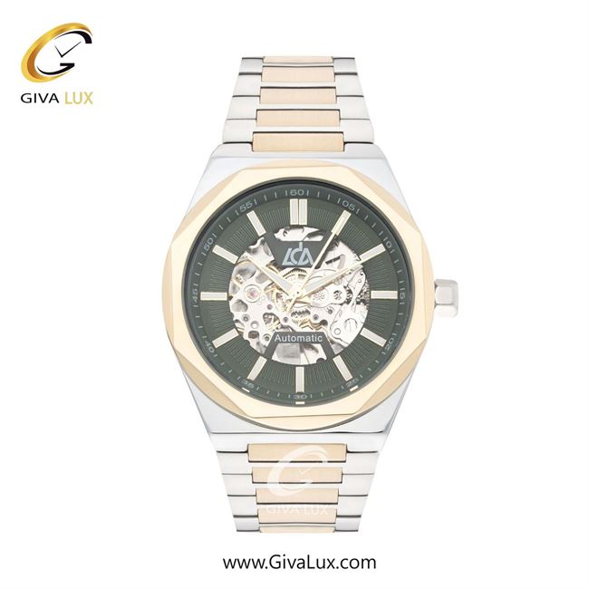 ساعت مچی اورجینال مردانه LdA | لوئیجی د آنا | Luigi d'Ana طلایی | نقره ای-طلایی| سبز| کد رفرنس 2520