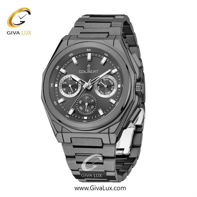 ساعت مچی اورجینال مردانه کلبرت COLBERT سه موتوره فول تایم تیتانیوم | تیتانیوم| دودی|تیتانیوم| کد رفرنس 0287M
