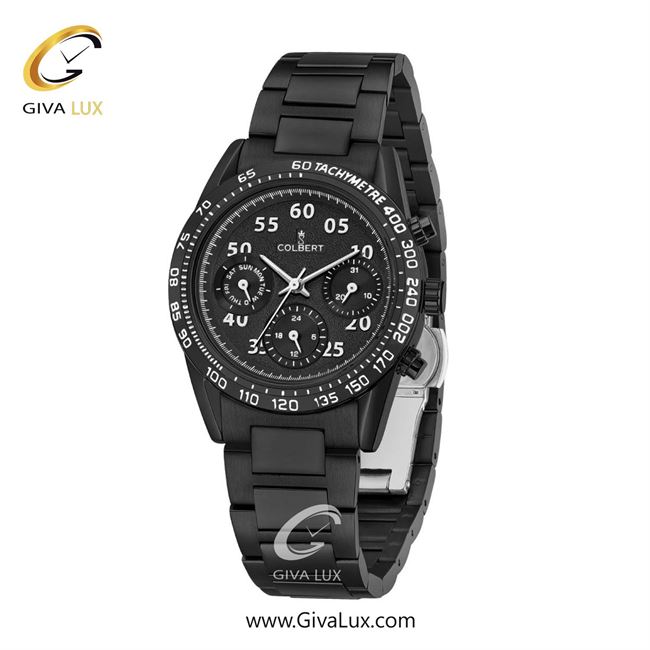 ساعت مچی اورجینال زنانه کلبرت COLBERT سه موتوره فول تایم مشکی | مشکی| مشکی| کد رفرنس 0288L