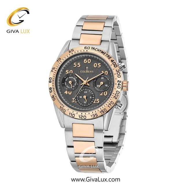 ساعت مچی اورجینال زنانه کلبرت COLBERT سه موتوره فول تایم رزگلد | رزگلد-نقره ای| دودی|تیتانیوم| کد رفرنس 0288L