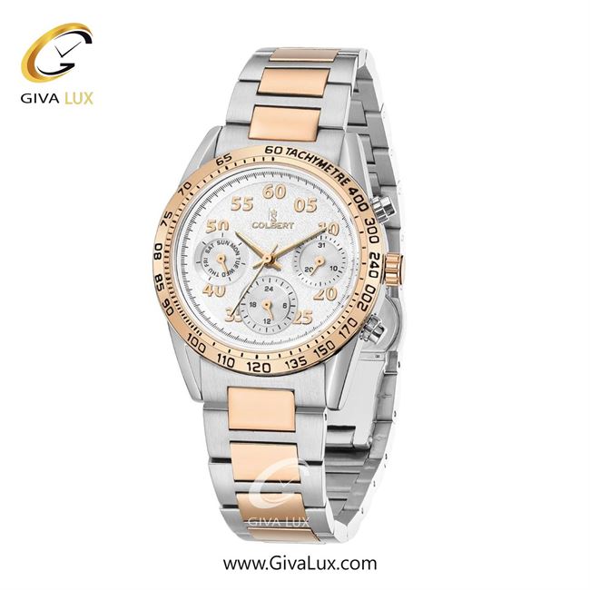 ساعت مچی اورجینال زنانه کلبرت COLBERT سه موتوره فول تایم رزگلد | نقره ای-رزگلد| نقره ای| کد رفرنس 0288L
