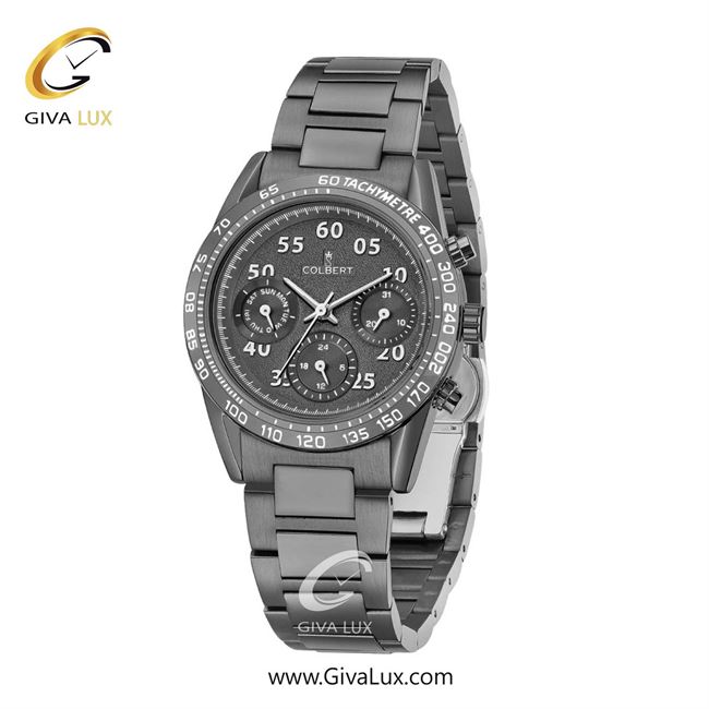 ساعت مچی اورجینال زنانه کلبرت COLBERT سه موتوره فول تایم تیتانیوم | تیتانیوم| دودی|تیتانیوم| کد رفرنس 0288L