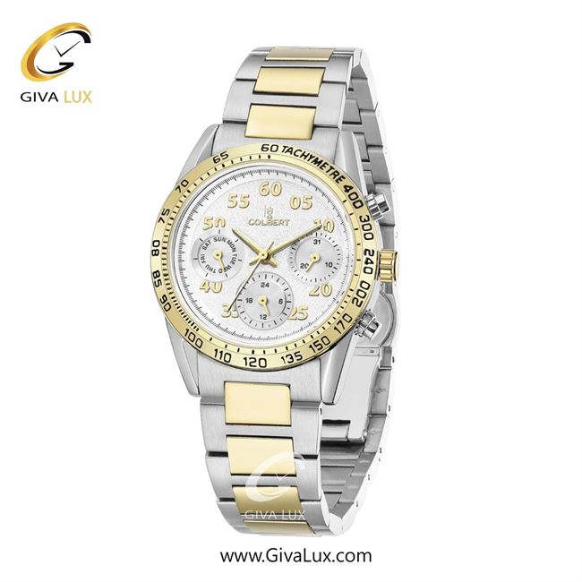 ساعت مچی اورجینال زنانه کلبرت COLBERT سه موتوره فول تایم طلایی | نقره ای-طلایی| نقره ای| کد رفرنس 0288L