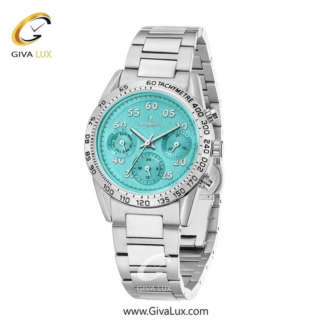 ساعت مچی اورجینال زنانه کلبرت COLBERT سه موتوره فول تایم نقره ای | نقره ای| آبی| کد رفرنس 0288L