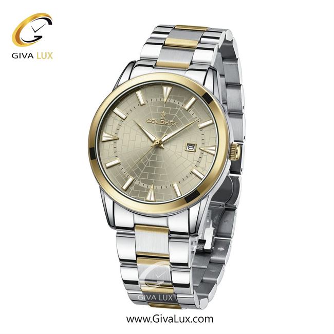ساعت مچی اورجینال مردانه کلبرت COLBERT طلایی | نقره ای-طلایی| خاکی| کد رفرنس 0289G