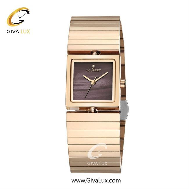 ساعت مچی اورجینال زنانه کلبرت COLBERT رزگلد | رزگلد| بادمجانی| کد رفرنس 0290L