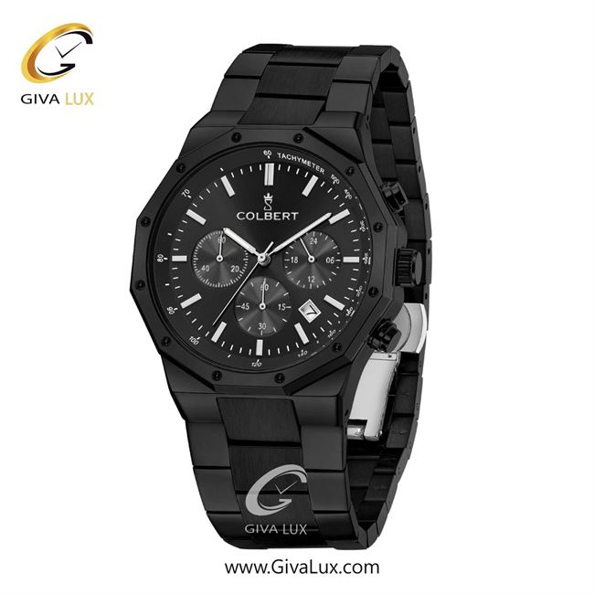 ساعت مچی اورجینال مردانه کلبرت COLBERT سه موتوره کرنوگراف مشکی | مشکی| نقره ای-مشکی| کد رفرنس 0291G