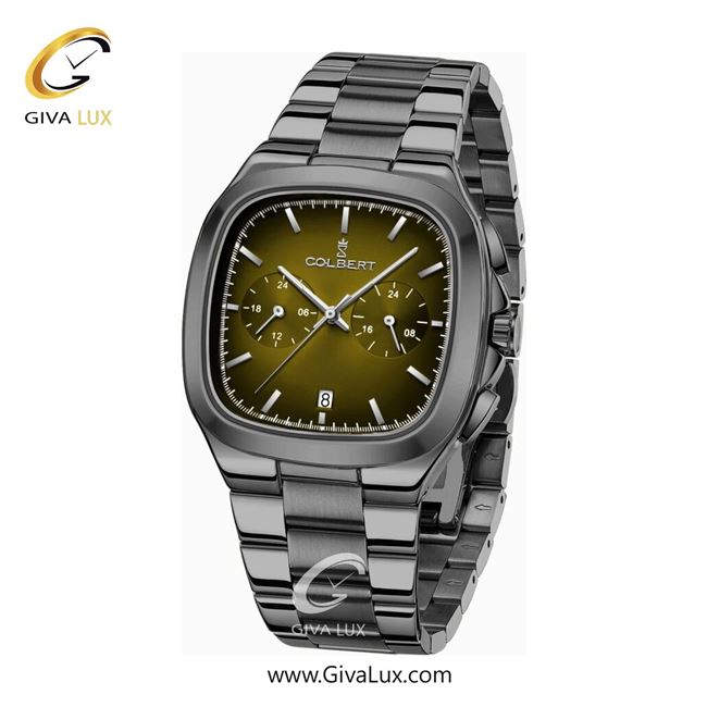 ساعت مچی اورجینال مردانه کلبرت COLBERT سه موتوره فول تایم تیتانیوم | تیتانیوم| زیتونی| کد رفرنس 0295G