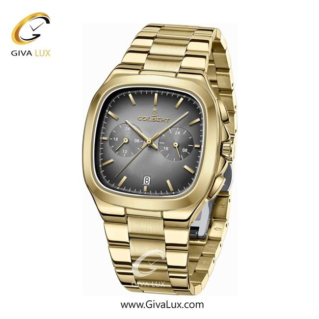 ساعت مچی اورجینال مردانه کلبرت COLBERT سه موتوره فول تایم طلایی | طلایی| دودی|تیتانیوم| کد رفرنس 0295G