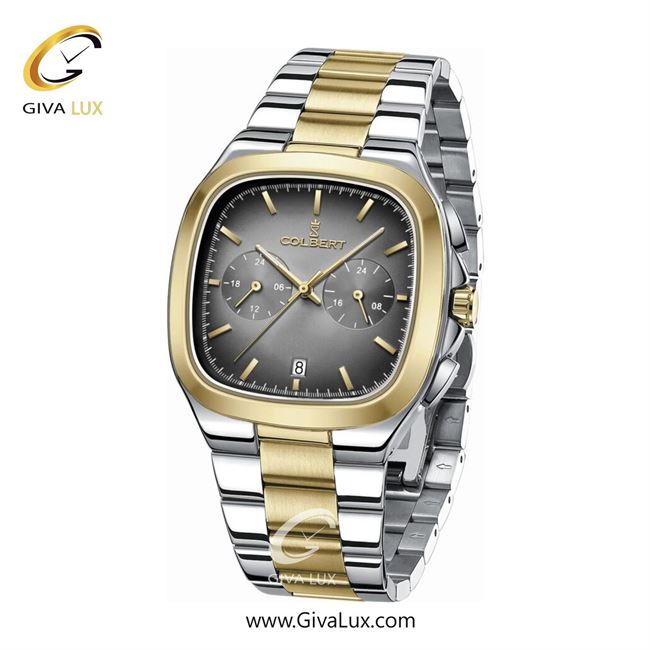 ساعت مچی اورجینال مردانه کلبرت COLBERT سه موتوره فول تایم طلایی | نقره ای-طلایی| دودی|تیتانیوم| کد رفرنس 0295G
