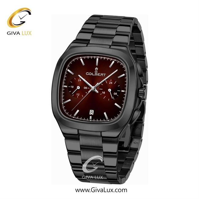 ساعت مچی اورجینال مردانه کلبرت COLBERT سه موتوره فول تایم مشکی | مشکی| زرشکی| کد رفرنس 0295G