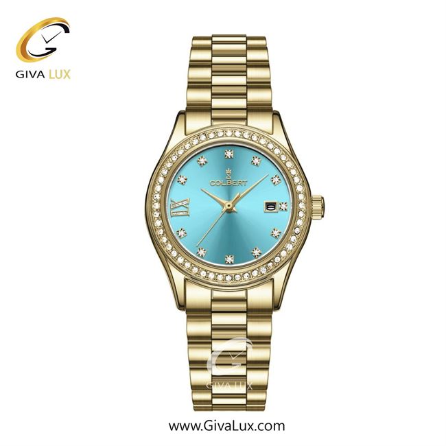 ساعت مچی اورجینال زنانه کلبرت COLBERT طلایی | طلایی| آبی| کد رفرنس 0296L
