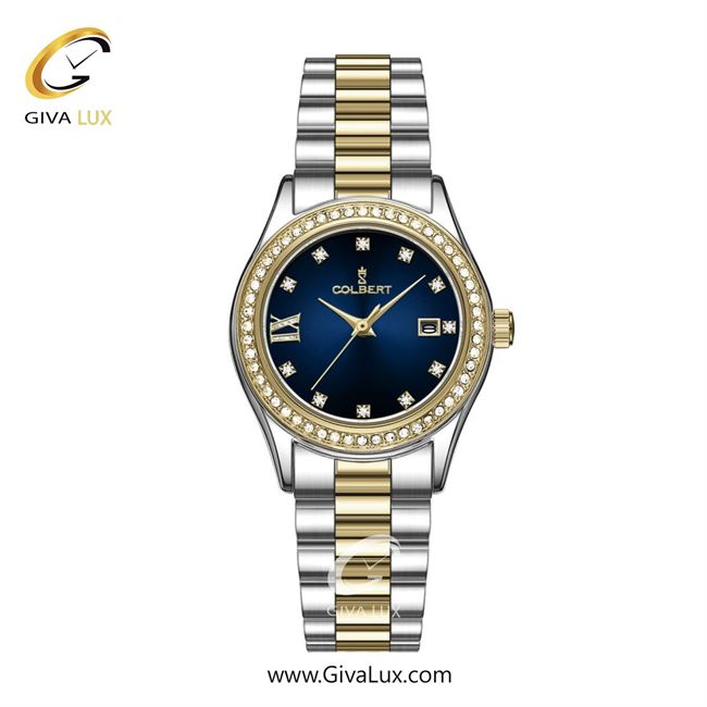 ساعت مچی اورجینال زنانه کلبرت COLBERT طلایی | نقره ای-طلایی| سرمه ای| کد رفرنس 0296L