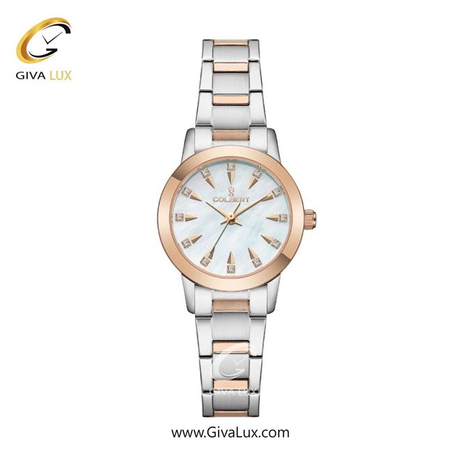 ساعت مچی اورجینال زنانه کلبرت COLBERT رزگلد | رزگلد-نقره ای| سفید صدفی| کد رفرنس 0297L