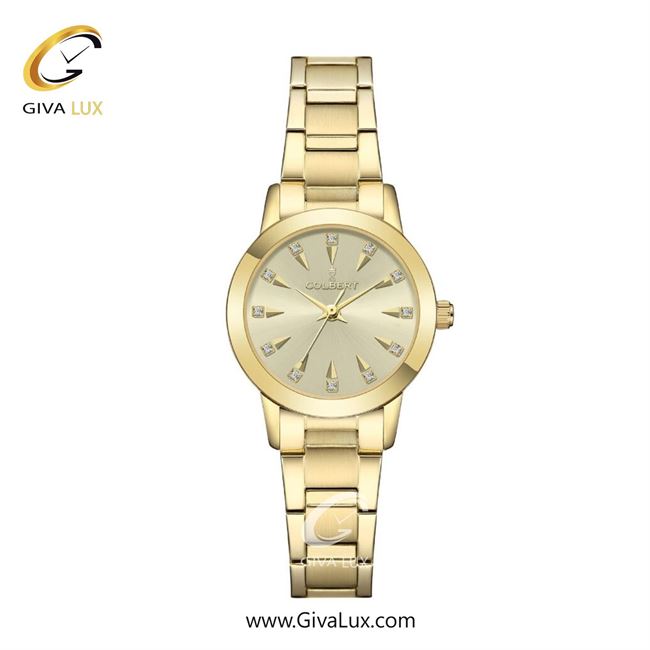 ساعت مچی اورجینال زنانه کلبرت COLBERT طلایی | طلایی| خاکستری بژ| کد رفرنس 0297L