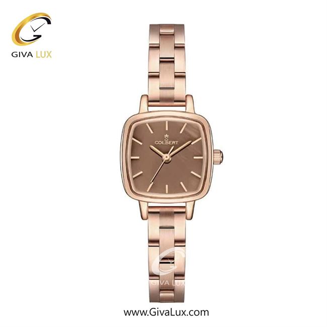 ساعت مچی اورجینال زنانه کلبرت COLBERT رزگلد | رزگلد| قهوه ای| کد رفرنس 0302L