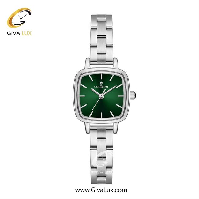 ساعت مچی اورجینال زنانه کلبرت COLBERT نقره ای | نقره ای| سبز یشمی تیره| کد رفرنس 0302L
