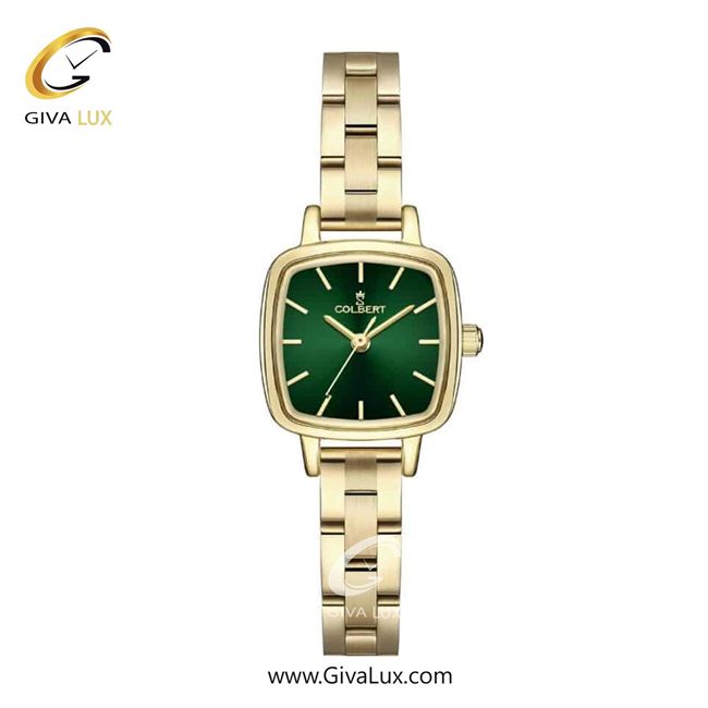ساعت مچی اورجینال زنانه کلبرت COLBERT طلایی | طلایی| سبز یشمی تیره| کد رفرنس 0302L