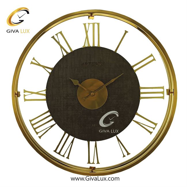 ساعت دیواری اورجینال آرتمیس آلیاژ فلزی طلایی| کد رفرنس 19833، مدل: 30220Gold