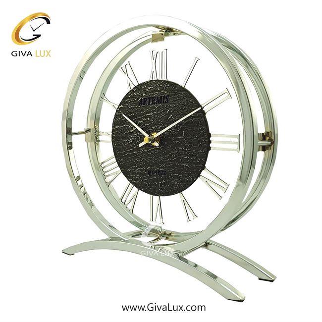 ساعت رومیزی آلیاژ فلزی| 30250-Silver-2.jpg