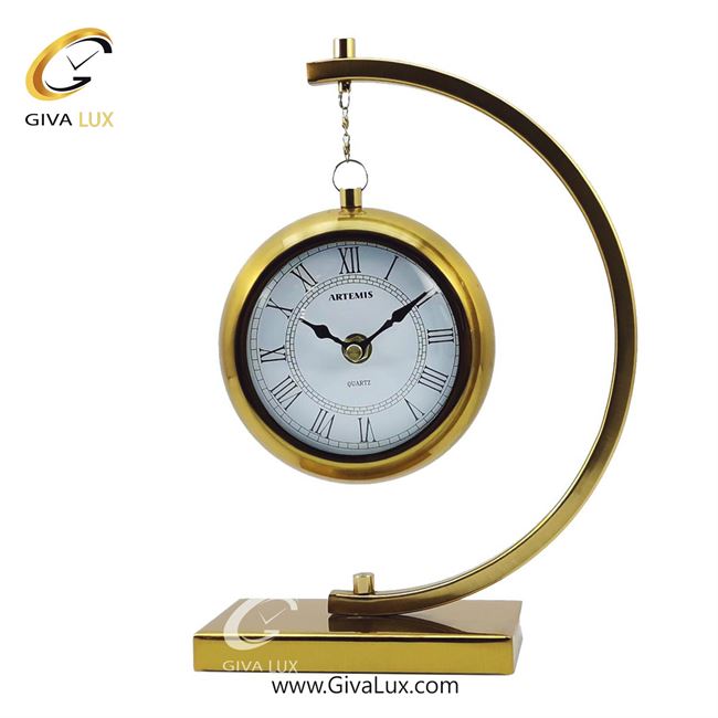 ساعت رومیزی اورجینال آرتمیس آلیاژ فلزی طلایی| کد رفرنس 30543، مدل: 30260Gold