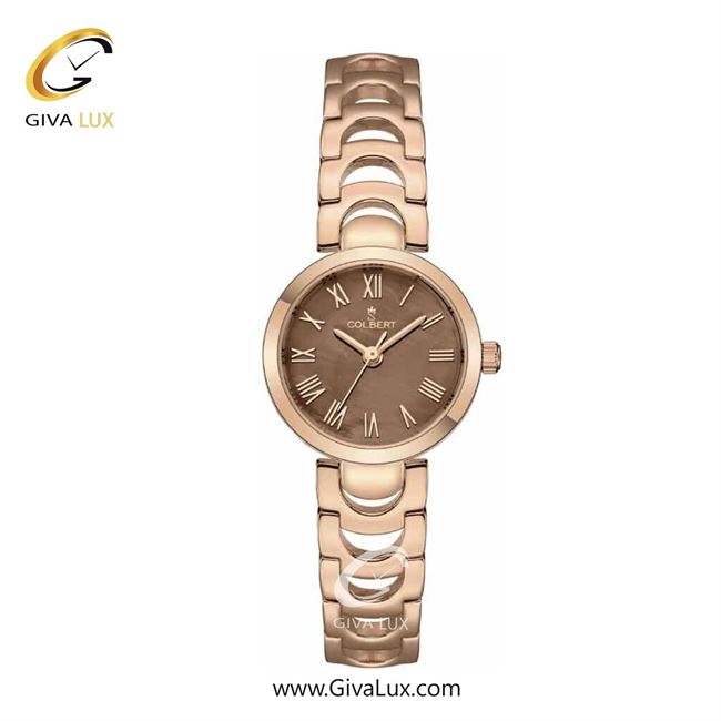 ساعت مچی اورجینال زنانه کلبرت COLBERT رزگلد | رزگلد| قهوه ای| کد رفرنس  0303L