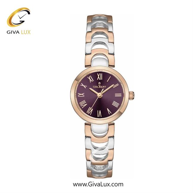 ساعت مچی اورجینال زنانه کلبرت COLBERT رزگلد | رزگلد-نقره ای| بادمجانی| کد رفرنس  0303L