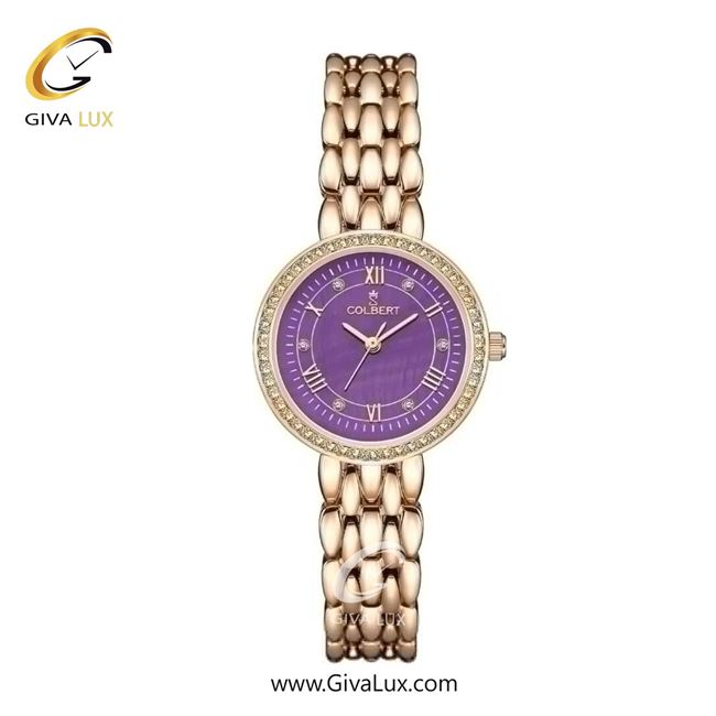ساعت مچی اورجینال زنانه کلبرت COLBERT رزگلد | رزگلد| بنفش| کد رفرنس 0304L