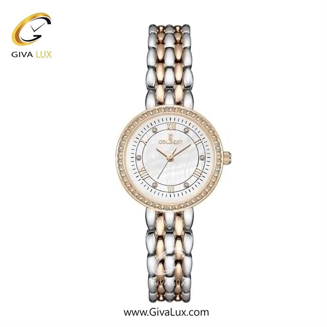 ساعت مچی اورجینال زنانه کلبرت COLBERT رزگلد | نقره ای-رزگلد| سفید صدفی| کد رفرنس 0304L
