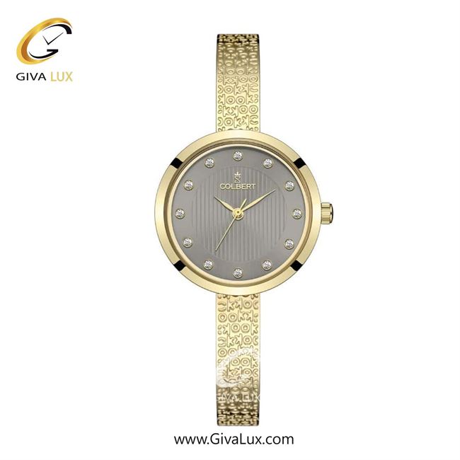 ساعت مچی اورجینال زنانه کلبرت COLBERT طلایی | طلایی| طوسی| کد رفرنس 0305L
