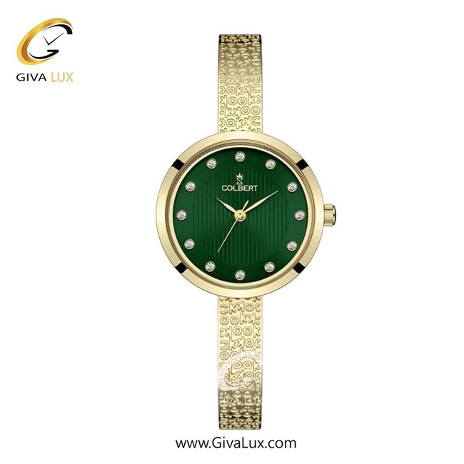ساعت مچی اورجینال زنانه کلبرت COLBERT طلایی | طلایی| سبز یشمی تیره| کد رفرنس 0305L
