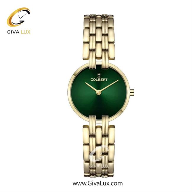 ساعت مچی اورجینال زنانه کلبرت COLBERT طلایی | طلایی| سبز یشمی تیره| کد رفرنس 0306L