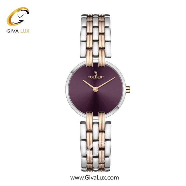 ساعت مچی اورجینال زنانه کلبرت COLBERT نقره ای | رزگلد-نقره ای| بادمجانی| کد رفرنس 0306L