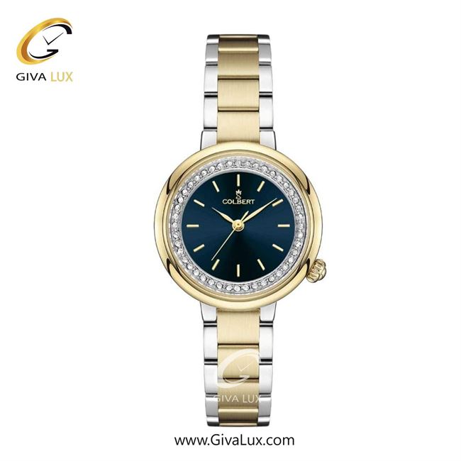 ساعت مچی اورجینال زنانه کلبرت COLBERT طلایی-نقره ای | طلایی-نقره ای| سرمه ای| کد رفرنس 0307L