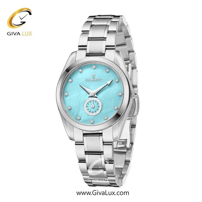 ساعت مچی اورجینال زنانه کلبرت COLBERT دو موتوره زیر ثانیه نقره ای | نقره ای| آبی| کد رفرنس 0308L