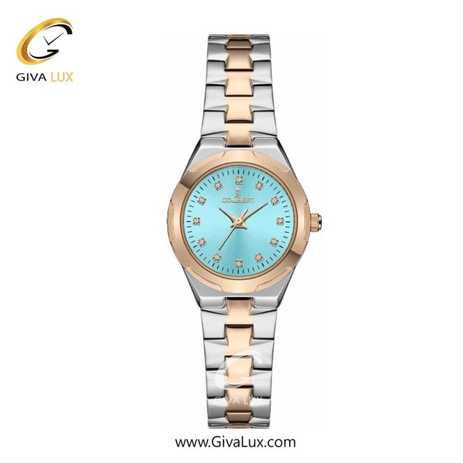 ساعت مچی اورجینال زنانه کلبرت COLBERT رزگلد | نقره ای-رزگلد| آبی| کد رفرنس 0309L