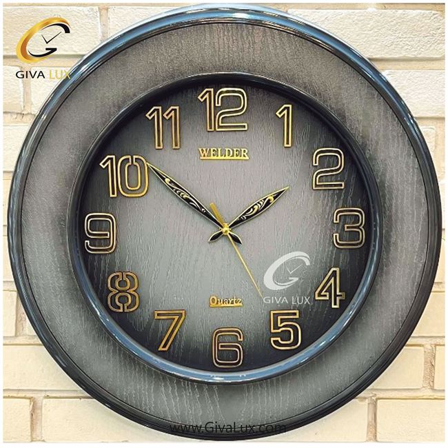 ساعت دیواری اورجینال ولدر PVC طوسی| کد رفرنس 310