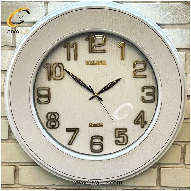ساعت دیواری اورجینال ولدر PVC سفید| کد رفرنس 310