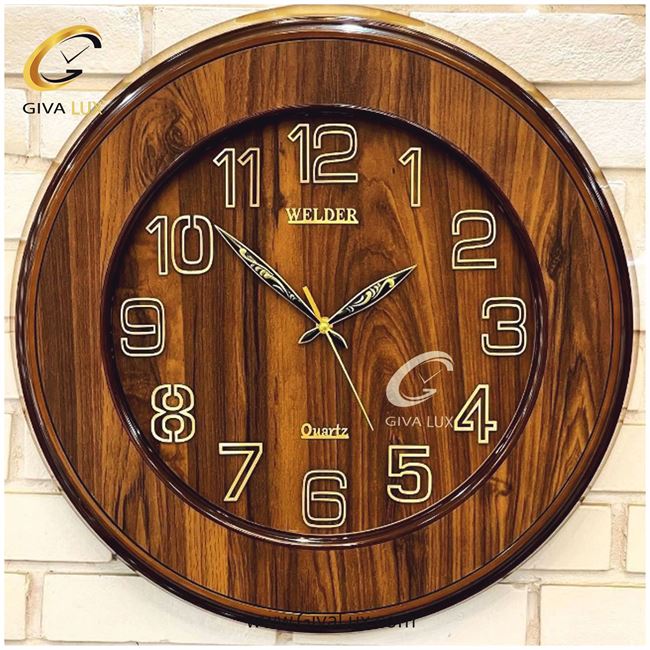 ساعت دیواری اورجینال ولدر PVC قهوه ای| کد رفرنس 310