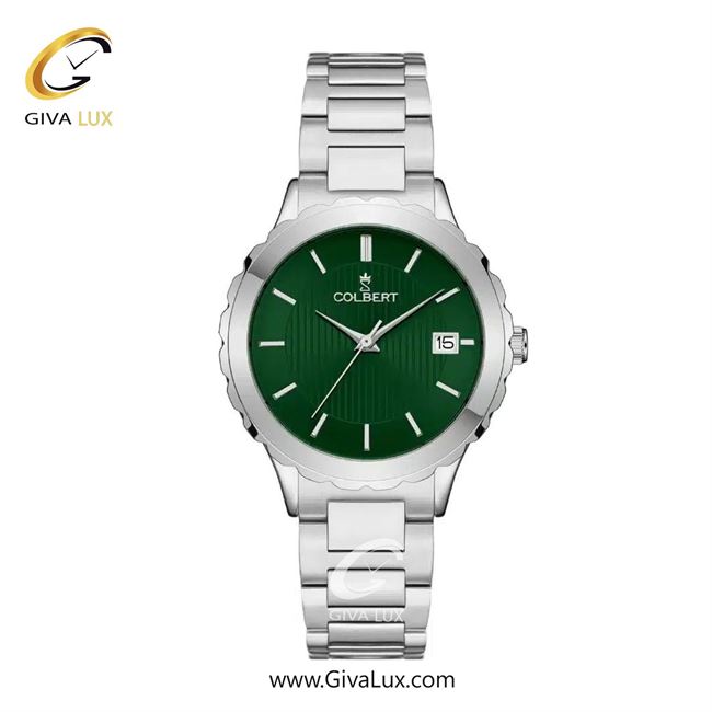 ساعت مچی اورجینال زنانه کلبرت COLBERT نقره ای | نقره ای| سبز یشمی تیره| کد رفرنس 0310L