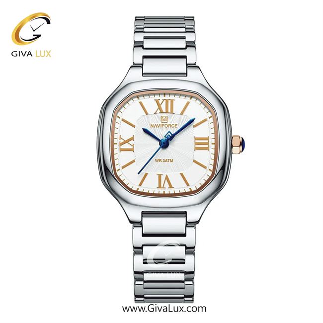 ساعت مچی اورجینال زنانه ناوی فورس|Naviforce|نوی فورس|نیوی فورس نقره ای | نقره ای| سفید| کد رفرنس NF5042-S/RG/S