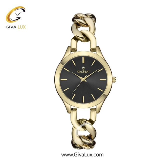 ساعت مچی اورجینال زنانه کلبرت COLBERT طلایی | طلایی| مشکی| کد رفرنس 0312L